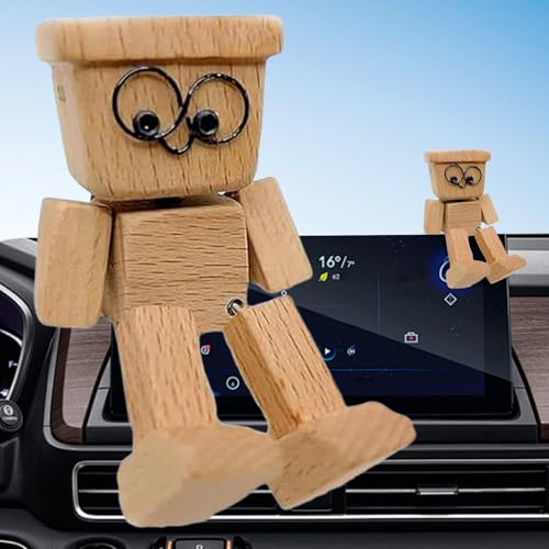 Schüttelnde -Figur, Charmante Small Holzfigur, Die Schwankt, Handgefertigte Actionfigur Mit Füßen, Puppen-Dekoration Für Das Armaturenbrett Im Auto Für Männer Leute Schüttelnde -Figur, Charmante Small Holzfigur, Die Schwankt, Handgefertigte Actionfigur Mit Füßen, Puppen-Dekoration Für Das Armaturenbrett Im Auto Für Männer Leute von Generisch