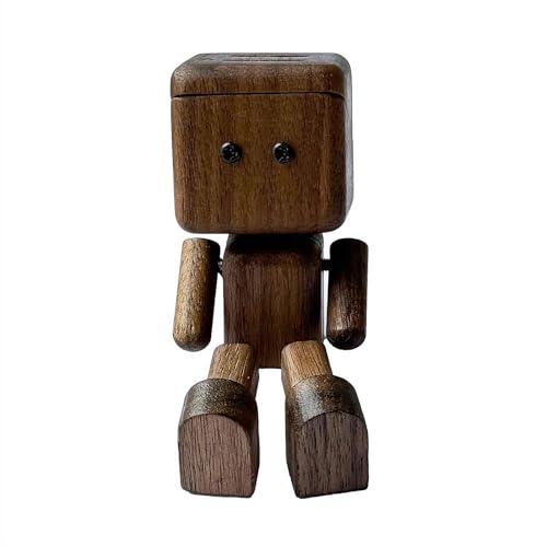 Schüttelnde Holzfigur, handgefertigte schüttelnde Füße, Holzpuppe, Auto-Armaturenbrett-Dekoration, lustige Holz-Schreibtisch-Dekoration, Autozubehör, Auto-Ornamente, kreative Geschenke von Generisch