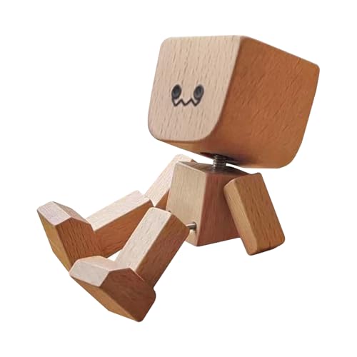 Schüttelnde Holzmann-Figur, Charmante kleine Holzfigur, Auto Zubehör Innenraum, Wobbling Wooden Figures, handgefertigte Actionfigur als Auto-Ornament, Auto-Armaturenbrett-Dekors (Stil 12) von Generisch