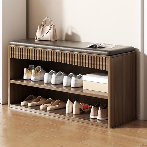 Schuhaufbewahrung, Organizer, modernes Schuhregal, Bankschrank mit weichem Kissen, platzsparendes Design für Eingangstür von Generisch
