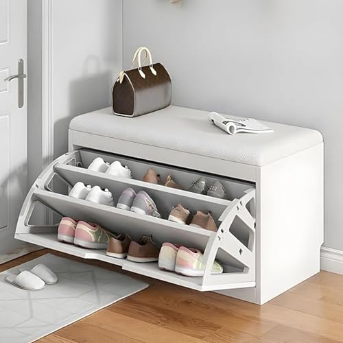 Schuhbank mit Sitz, stabiler Schuhschrank für 2–15 Paar, einfache Montage und Reinigung, platzsparend, Weiß, 61 cm L x 30,5 cm B Schuhbank mit Sitz, stabiler Schuhschrank für 2–15 Paar, einfache Montage und Reinigung, platzsparend, Weiß, 61 cm L x 30,5 cm B von Generisch