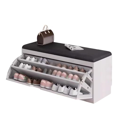 Schuhbank mit Sitz, stabiler Schuhschrank für 2–15 Paar, einfache Montage und Reinigung, platzsparender Stapler, schwarz, 100 x 30 cm Schuhbank mit Sitz, stabiler Schuhschrank für 2–15 Paar, einfache Montage und Reinigung, platzsparender Stapler, schwarz, 100 x 30 cm von Generisch