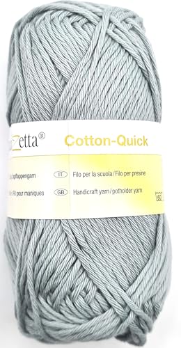 Schulgarn Topflappengarn Häkelgarn 50 g 100% Baumwolle (0013 steingrau) von Generisch
