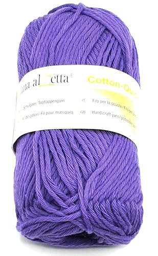 Schulgarn Topflappengarn Häkelgarn 50 g 100% Baumwolle (0105 - lila) von Generisch