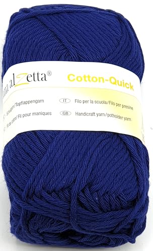 Schulgarn Topflappengarn Häkelgarn 50 g 100% Baumwolle (0152 marine) von Generisch