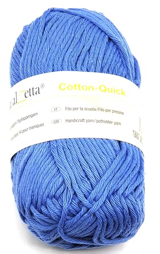 Schulgarn Topflappengarn Häkelgarn 50 g 100% Baumwolle (0167 - jeans) von Generisch