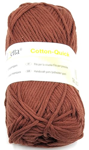 Schulgarn Topflappengarn Häkelgarn 50 g 100% Baumwolle (0809 mocca) von Generisch