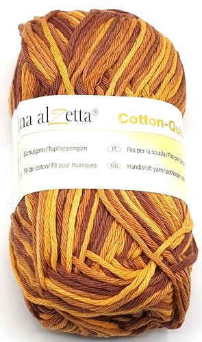 Schulgarn Topflappengarn Häkelgarn 50 g 100% Baumwolle (9024 - savanne) von Generisch