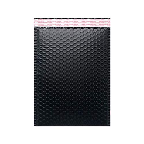 Schwarz Luftpolsterumschläge Versandtaschen, 50 Stück 18 cm x 13cm Mailer Gepolsterte Umschläge Bubble Lined Poly Mailer Selbstversiegelnde für die Verpackung Schwarz für Warensendung von Generisch
