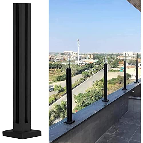 Schwarze Balustradenpfosten aus Edelstahl für Glasgeländersystem – quadratische Klemmen für Balkon Veranda Deck Outdoor Garten Pool – 65/75 cm Höhe langlebig & witterungsbeständig Leitplanke Schwarze Balustradenpfosten aus Edelstahl für Glasgeländersystem – quadratische Klemmen für Balkon Veranda Deck Outdoor Garten Pool – 65/75 cm Höhe langlebig & witterungsbeständig Leitplanke von Generisch