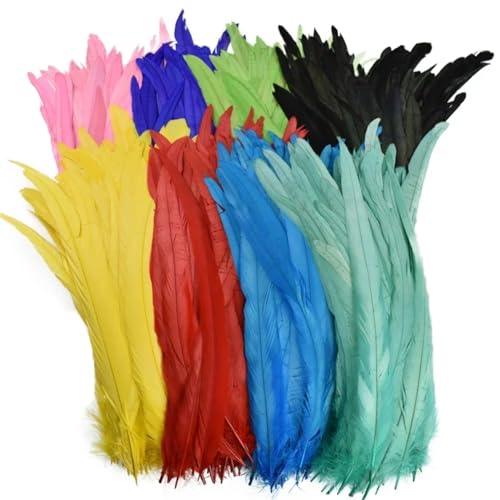 Schwarze Hahnfedern zum Basteln, 30–35 cm, Federdekoration, Karneval, Hochzeit, Party, Dekoration, gemischte Farben, 500 Stück Schwarze Hahnfedern zum Basteln, 30–35 cm, Federdekoration, Karneval, Hochzeit, Party, Dekoration, gemischte Farben, 500 Stück von Generisch