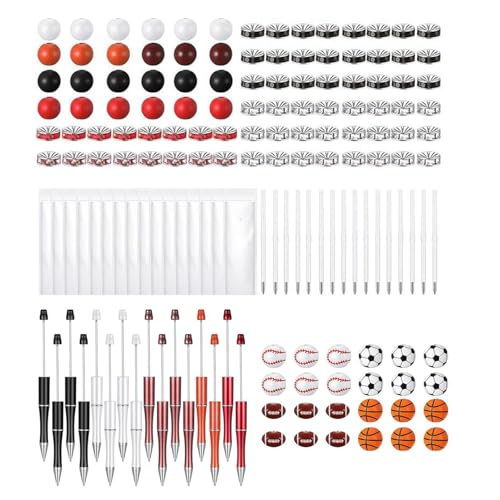 Schwarze Kugelschreiber - Stück Baseball Sport Design Bunte Perlen Schreibgerät,Schulbedarf für Schüler Prüfungen Hausaufgaben Lehrer Frauen Veranstaltungen Büro Männer Hochschule Treffen Erwachsen Schwarze Kugelschreiber - Stück Baseball Sport Design Bunte Perlen Schreibgerät,Schulbedarf für Schüler Prüfungen Hausaufgaben Lehrer Frauen Veranstaltungen Büro Männer Hochschule Treffen Erwachsen von Generisch