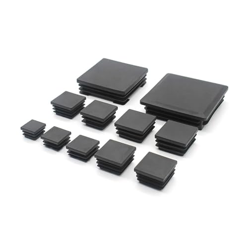 Schwarze quadratische Kunststoff-Endkappen für Möbelbeine, Rohre und Dübel – 10 Stück, 25 x 25 mm, dekorative Staubschutzkappen für 13 x 13 mm bis 100 x 100 mm Rohre Schwarze quadratische Kunststoff-Endkappen für Möbelbeine, Rohre und Dübel – 10 Stück, 25 x 25 mm, dekorative Staubschutzkappen für 13 x 13 mm bis 100 x 100 mm Rohre von Generisch