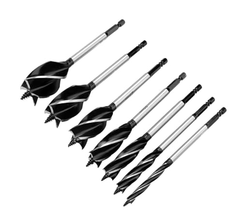 Schwarzer Stützbohrer mit vier Klingen, 6,35 mm Sechskantgriff, 8 – 35 mm, elektrischer Schraubenschlüssel mit vier Schlitzen, Schubladentürschloss, Lochöffner for die Holzbearbeitung(18mm) von Generisch