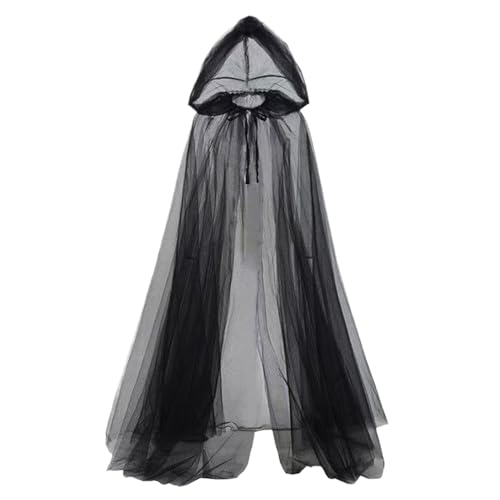Schwarzer Umhang – Gothic-Kapuzenumhang, dunkles Kostümzubehör, Samtstoff, schwarzer Umhang, Halloween-Partykleidung, Cosplay und Themen-Events, warme Oberbekleidung für Herbstabende Schwarzer Umhang – Gothic-Kapuzenumhang, dunkles Kostümzubehör, Samtstoff, schwarzer Umhang, Halloween-Partykleidung, Cosplay und Themen-Events, warme Oberbekleidung für Herbstabende von Generisch