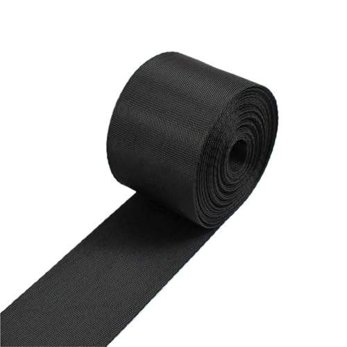 Schwarzes Nylon-Gurtband, 5 Meter Rolle, mehrere Breiten, Nähen, Basteln, DIY-Projekte, Taschenzubehör(50mm) von Generisch