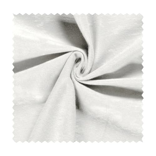Schwedenleder Aloba - Wildlederimitat - 100% Polyester - Kunstleder Stoff Meterware *Ab 50cm, Farbe: 001 weiß von Generisch