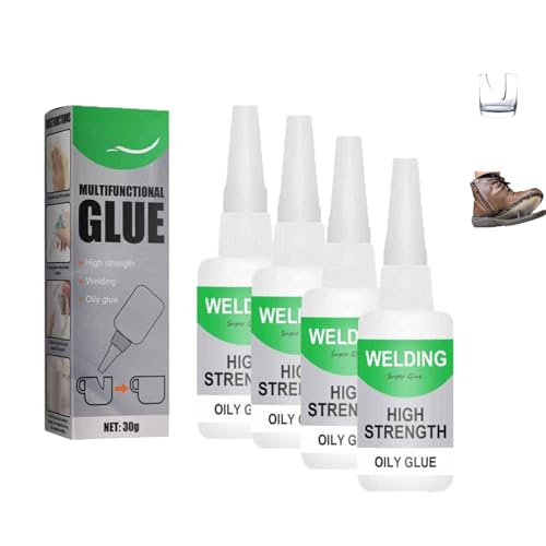 Schweißen Öliger Kleber, Universal Superkleber Starker Kunststoffkleber, Oily Glue, Upgrade Superkleber, Multifungctional Glue Extra Stark für Kunststoff Metall Keramik Leder Harz, 4 Stück Schweißen Öliger Kleber, Universal Superkleber Starker Kunststoffkleber, Oily Glue, Upgrade Superkleber, Multifungctional Glue Extra Stark für Kunststoff Metall Keramik Leder Harz, 4 Stück von Generisch