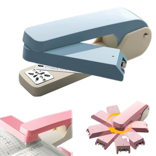 Schwenkarm-Drehhefter, Schreibtischhefter mit Schwenkkopf, 360-Grad-Drehung, vielseitiges Heften, Heftklammern, Berichte und Präsentationen, Clipper-Werkzeug, bis zu 50 Blatt, ergonomisches Design von Generisch