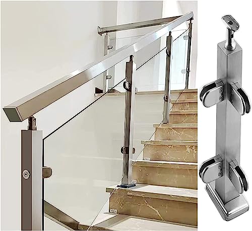Schwenkverbinder Klemme für Glasgeländerpfosten, sicherer Sitz an quadratischen oder runden Handläufen, Balustraden-Installationslösung Schwenkverbinder Klemme für Glasgeländerpfosten, sicherer Sitz an quadratischen oder runden Handläufen, Balustraden-Installationslösung von Generisch