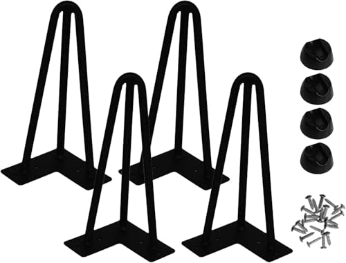 Schwere Möbelbeine aus Metall, solide Haarnadelbeine, 3 Moderne Tischbeine, DIY-Bankbeine aus Eisen, Ersatzfüße for Möbel, 4 Stück(30cm/12in) von Generisch