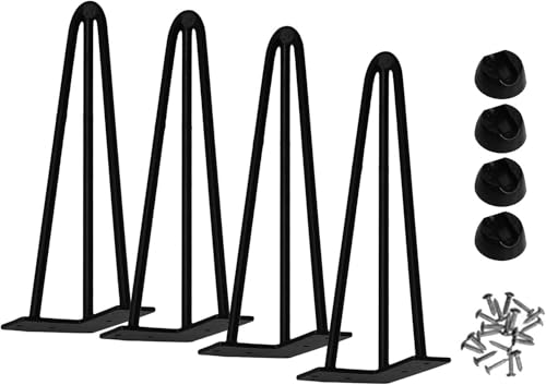 Schwere Möbelbeine aus Metall, solide Haarnadelbeine, 3 Moderne Tischbeine, DIY-Bankbeine aus Eisen, Ersatzfüße for Möbel, 4 Stück(40cm/16in) von Generisch