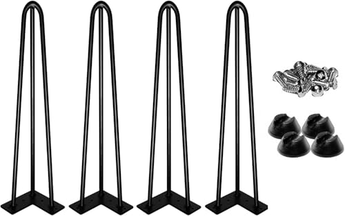 Schwere Möbelbeine aus Metall, solide Haarnadelbeine, 3 Moderne Tischbeine, DIY-Bankbeine aus Eisen, Ersatzfüße for Möbel, 4 Stück(50cm/20in) von Generisch