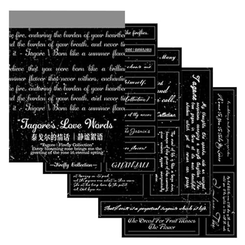 Scrapbook-Aufkleber, Vintage-Liebesgespräch-Aufkleber, Buch, Journaling-Aufkleber, Zubehör, Zitat, Sätze, Aufkleber, Dekoration für Mädchen, Bastelkarten, Planer, Zubehör von Generisch
