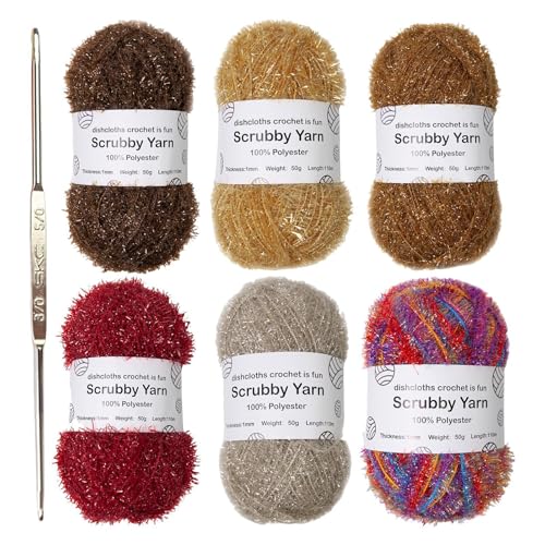 Scrubby Garn für Häkel- und Häkelgarn Sortiment von Tellerplatten Sortiment | Exquisites Polyestergarn zum Häkeln Weben für Bagnhandtücher Scrubby Garn für Häkel- und Häkelgarn Sortiment von Tellerplatten Sortiment | Exquisites Polyestergarn zum Häkeln Weben für Bagnhandtücher von Generisch