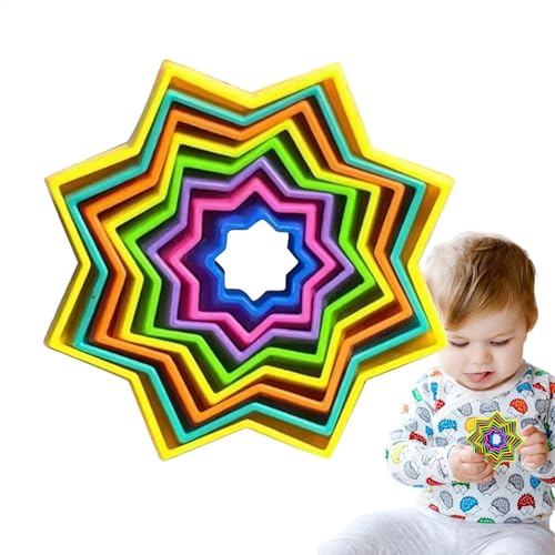Sechseckiges Zappelspielzeug, 3D-Stern-Zappelspielzeug,3D-Stern-Spielzeug zum Stressabbau - Pädagogisches Stern-Schreibtisch-Spinner-Spielzeug, tragbare sechseckige sensorische Würfel für Kinder und E Sechseckiges Zappelspielzeug, 3D-Stern-Zappelspielzeug,3D-Stern-Spielzeug zum Stressabbau - Pädagogisches Stern-Schreibtisch-Spinner-Spielzeug, tragbare sechseckige sensorische Würfel für Kinder und E von Generisch