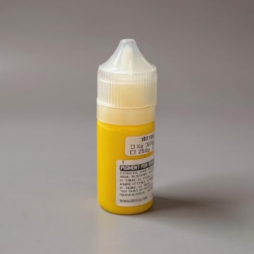 Seifenfarbe für DIY Proekte | Flüssig | Hohe Qualität | Dekorative Anwendungen | Hohe Farbintensität | große Auswahl (102 Gelb, 35 ml) von Generisch