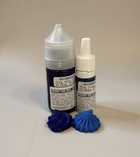 Seifenfarbe für DIY Proekte | Flüssig | Hohe Qualität | Dekorative Anwendungen | Hohe Farbintensität | große Auswahl (103 Dunkle Blue, 10 ml) von Generisch