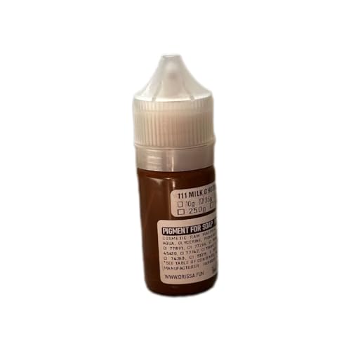 Seifenfarbe für DIY Proekte | Flüssig | Hohe Qualität | Dekorative Anwendungen | Hohe Farbintensität | große Auswahl (111 Milk Schokolate, 35 ml) von Generisch