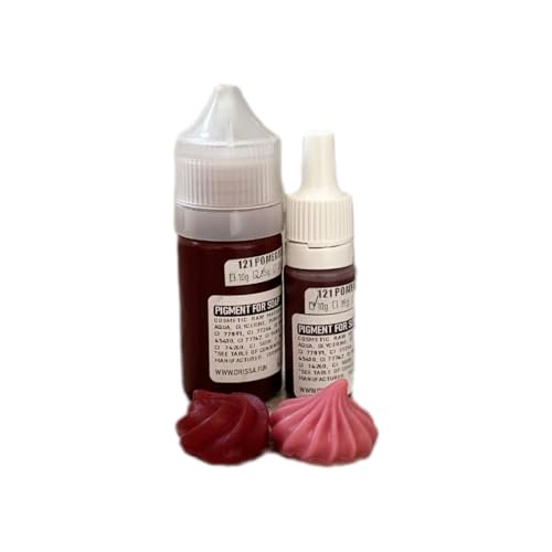 Seifenfarbe für DIY Proekte | Flüssig | Hohe Qualität | Dekorative Anwendungen | Hohe Farbintensität | große Auswahl (121 Pomegranate, 35 ml) von Generisch