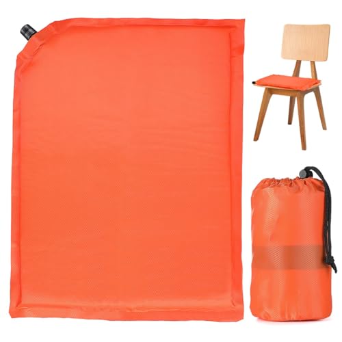 Selbstaufblasende Sitzmatte aus Memory-Schaum, leicht, tragbar, Orange, 40 x 30 x 3 cm Selbstaufblasende Sitzmatte aus Memory-Schaum, leicht, tragbar, Orange, 40 x 30 x 3 cm von Generisch