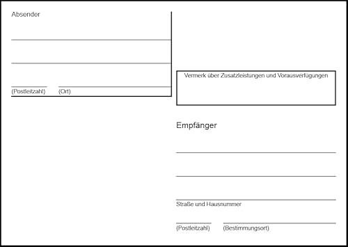 Selbstklebende Adressaufkleber, A6 quer, 100-1.000 Stück wählbar, mit vorgedrucktem Absender und Empfängerfeld, überall einsetzbar wie Pakete und Päckchen Briefe und Postkarten (1.000 Stück) von Generisch