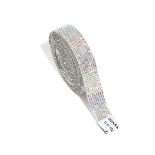 Selbstklebendes Kristall-Strass-Klebeband, Kette, Aufkleberband, Rolle für Bastelarbeiten, Strassapplikation auf Taschen, Kleidungsstücken und Schuhen von Generisch