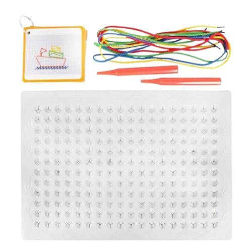 Sensorisches Thread-Board, Beruhigungs-Threading-Boards Buntes String Art Kit,Kunsttafel zum Basteln, Fantasieentwicklung, pädagogisches Web- und Zeichenspiel für das Klassenzimmer, die Schule, den Sensorisches Thread-Board, Beruhigungs-Threading-Boards Buntes String Art Kit,Kunsttafel zum Basteln, Fantasieentwicklung, pädagogisches Web- und Zeichenspiel für das Klassenzimmer, die Schule, den von Generisch