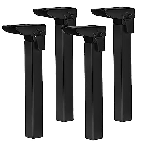 Set mit 4 faltbaren Metall-Möbelbeinen, Ersatz-Stützfüße für Tische, Schränke, Sofas, Betten mit Schrauben (50 cm), langlebig, verstellbar, einfache Installation von Generisch