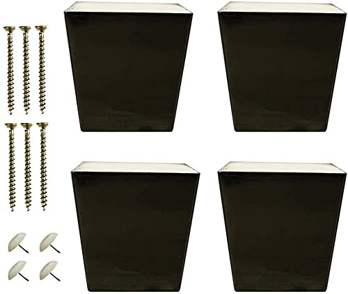 Set mit 4 quadratischen Massivholz-Möbelbeinen, 12 cm, schwarz, Ersatzfüße für Sofa, Couch, Schrank, Bett, Küche, Sessel, DIY-Zubehör im Lieferumfang enthalten Set mit 4 quadratischen Massivholz-Möbelbeinen, 12 cm, schwarz, Ersatzfüße für Sofa, Couch, Schrank, Bett, Küche, Sessel, DIY-Zubehör im Lieferumfang enthalten von Generisch