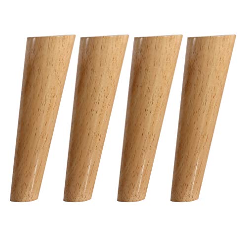 Set mit 4 schrägen konischen Sofabeinen aus Holz, robuste Möbelbeine für Couchtische, Stühle, Schränke und TV-Ständer, inklusive Montageplatten und Schrauben Set mit 4 schrägen konischen Sofabeinen aus Holz, robuste Möbelbeine für Couchtische, Stühle, Schränke und TV-Ständer, inklusive Montageplatten und Schrauben von Generisch