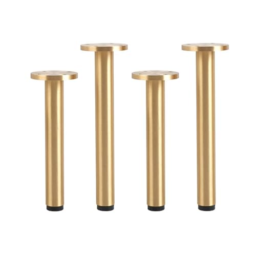 Set mit 4 verstellbaren Messingfüßen für Sofa, Couchtisch und TV-Ständer – 30 cm – langlebige Möbelbein-Aufzüge für verbesserte Stabilität und Stil von Generisch