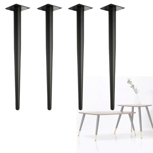 Set mit 4 verstellbaren Metall-Möbelbeinen, 10 x 72 cm, robuste Stahl-Tisch-/Schrankfüße, 650 kg Tragkraft, schwarzes Zylinder-Design, perfekt für Sofa und Couchtisch. Set mit 4 verstellbaren Metall-Möbelbeinen, 10 x 72 cm, robuste Stahl-Tisch-/Schrankfüße, 650 kg Tragkraft, schwarzes Zylinder-Design, perfekt für Sofa und Couchtisch. von Generisch