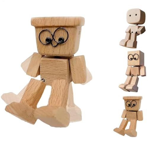 Shaking Wooden Man Figur, Wackelnder Holzmann, Handgefertigter Wackelfigur Auto Lustig, Schüttelnde Charmante Kleine Holzfigur Die Schwankt Auto, Wackelmann Holzfigur Männchen, Holzpuppe Wackelfüße Shaking Wooden Man Figur, Wackelnder Holzmann, Handgefertigter Wackelfigur Auto Lustig, Schüttelnde Charmante Kleine Holzfigur Die Schwankt Auto, Wackelmann Holzfigur Männchen, Holzpuppe Wackelfüße von Generisch