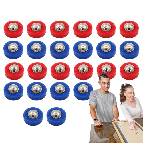 Shuffleboard Pucks - 24 Stück Mini Ersatzkugeln Rollen Set | -Tabletop -Zubehörausrüstung | Desktop -Schiebeperlen für Indoor -Spiele, Home Recreation, Curling Play von Generisch
