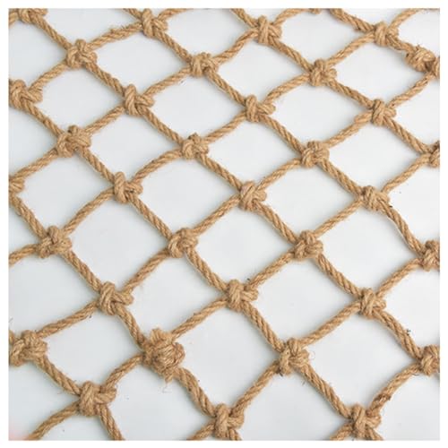 Sicherheitsnetz für Kinder und Haustiere, natürliches Juteseil für Balkon, Treppe, Gartenzaun und Spielplatz, Schutz für Innen- und Außenbereich, Dekoration (1 m x 3 m) von Generisch