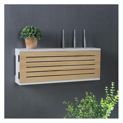 Sicherungskasten-Abdeckung, Massivholz, Wandmontage, Oberfräse, Set-Top-Box, Aufbewahrungsbox, Sortierung, Versteck, Regal, TV-Unterreihe, Steckdose, Okklusionsbox, kabelloser Router (XL) von Generisch