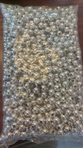Silbertperlen Kunststoff, gelocht ca. 10 mm Durchmesser 500g-Sack Silbertperlen Kunststoff, gelocht ca. 10 mm Durchmesser 500g-Sack von Generisch