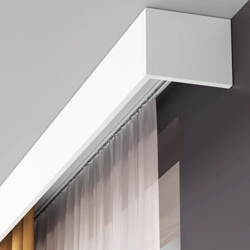 Silent Aluminium-Vorhangvolant – Doppelschienen-Fensterbehandlungsbox für Deckenmontage, ideal für Wohnzimmer und Schlafzimmer, 4,9 m, geräuschfreies Design Silent Aluminium-Vorhangvolant – Doppelschienen-Fensterbehandlungsbox für Deckenmontage, ideal für Wohnzimmer und Schlafzimmer, 4,9 m, geräuschfreies Design von Generisch