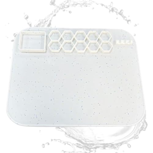 Silicone Painting Mat Artist Station Mat, 15.75x19.69 Inches Non-Slip Nonstick with Cup, Resin Paint Mats for Jewelry Casting Creative Projects Drawing Color Mixing Desk Countertop Use von Generisch